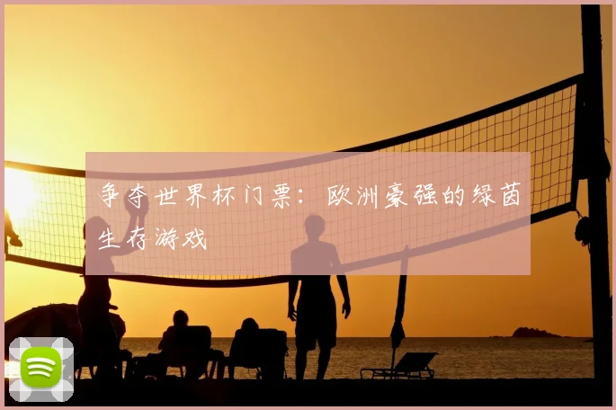 争夺世界杯门票：欧洲豪强的绿茵生存游戏
